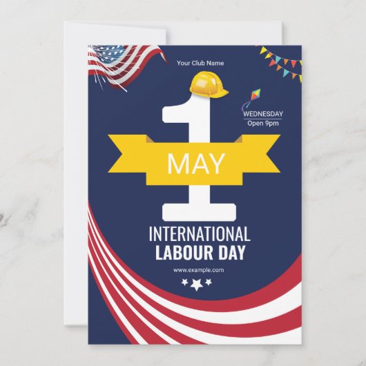 Flyer voor Internationale Arbeidsdag Kaart (Voorkant)