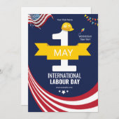 Flyer voor Internationale Arbeidsdag Kaart (Voorkant / Achterkant)