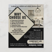 Flyer voor keukenmonteurs – Professionele keukenin (Voorkant)