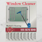 Flyer voor klein bedrijf voor het reinigen van ram (Voorkant)