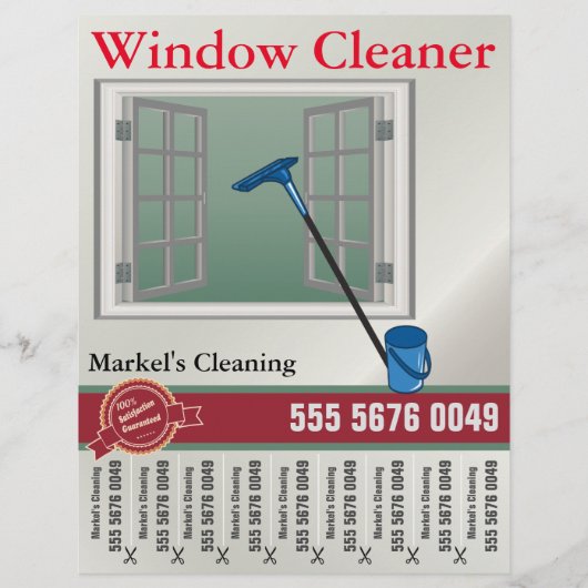 Flyer voor klein bedrijf voor het reinigen van ram (Voorkant)