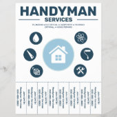 Flyer voor klusjesman met afscheurtabbladen (Voorkant)