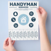 Flyer voor klusjesman met afscheurtabbladen (Hand)