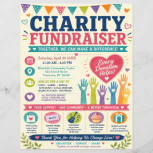 Flyer voor liefdadigheidsactie