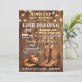 Flyer voor linedanceklas, advertentie voor country kaart (Staand voorkant)