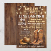 Flyer voor linedanceklas, advertentie voor country kaart (Voorkant / Achterkant)