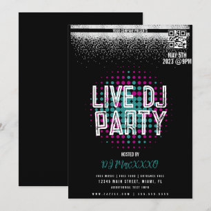 Flyer voor Live DJ-muziekavond evenementenfeest ba Kaart