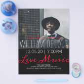 Flyer voor livemuziekconcert (Enkel)