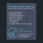 Flyer voor Navy Blue Minimal Home Cleaning Keeper<br><div class="desc">Flyer voor Navy Blue Minimal Home Cleaning Keeper</div>
