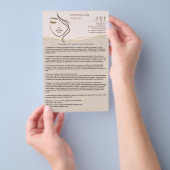 Flyer voor nazorg van gezichtsbehandelingen (Hand)
