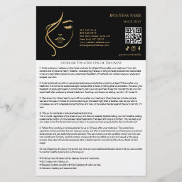 Flyer voor nazorg van gezichtsbehandelingen