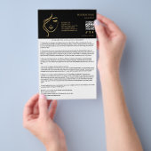 Flyer voor nazorg van gezichtsbehandelingen (Hand)