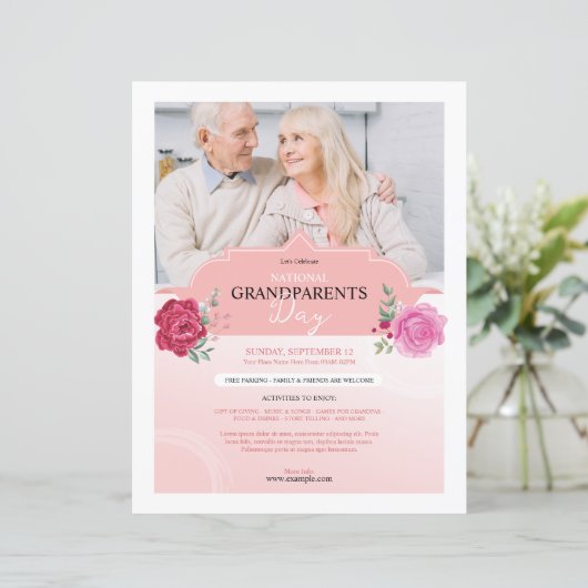 Flyer voor Oma- en Opa-dag Evenement (Staand voorkant)