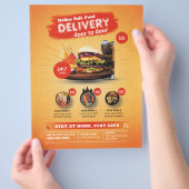 Flyer voor online bezorgservice (Hand)