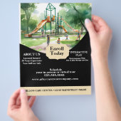 Flyer voor peuterspeelzaal speelterrein (Hand)