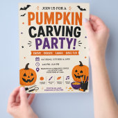 Flyer voor pompoensnijfeest (Hand)