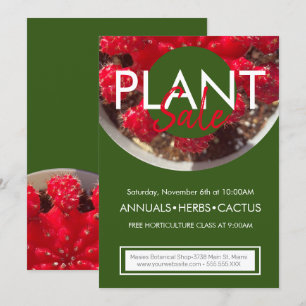 Flyer voor promotie-evenement voor cactus bij plan kaart