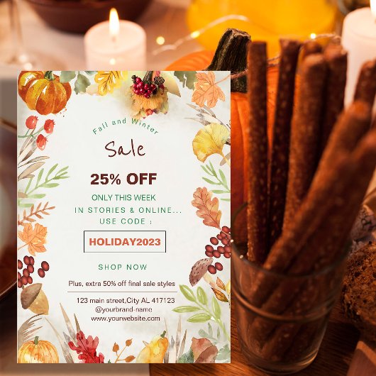 flyer voor promotie van de bloementeelt