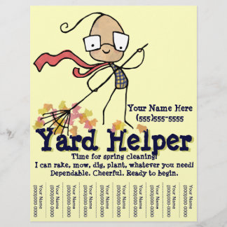 Flyer voor promotie van het werk in de tuin