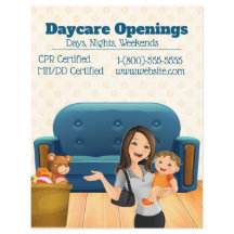Flyer voor promotie van kinderopvang openingen