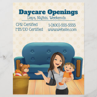 Flyer voor promotie van kinderopvang openingen