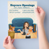 Flyer voor promotie van kinderopvang openingen (Hand)