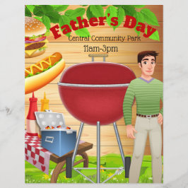 Flyer voor promotie van Vaderdag Picknick Feest