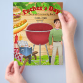 Flyer voor promotie van Vaderdag Picknick Feest (Hand)