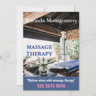 Flyer voor reclame voor massagetherapeut bedrijf kaart
