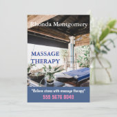 Flyer voor reclame voor massagetherapeut bedrijf kaart (Staand voorkant)