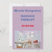 Flyer voor reclame voor massagetherapeut bedrijf kaart (Achterkant)