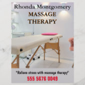 Flyer voor reclame voor massagetherapiebedrijf (Voorkant)
