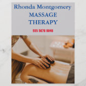 Flyer voor reclame voor massagetherapiebedrijf (Achterkant)