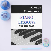 Flyer voor reclame voor pianolerarenlessen (Enkel)