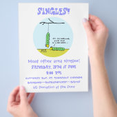 Flyer voor schoon christelijk singles-feestje (Hand)