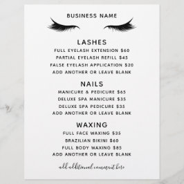 Flyer voor schoonheidssalon bedrijfsdiensten