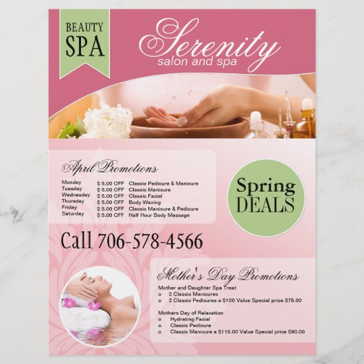 Flyer voor schoonheidssalon en spa (Voorkant)