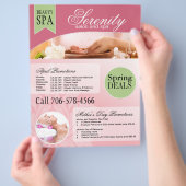 Flyer voor schoonheidssalon en spa (Hand)