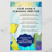 Flyer voor schoonmaakbedrijf Vibrant Blue Cleaning (Voorkant)