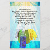 Flyer voor schoonmaakbedrijf Vibrant Blue Cleaning (Achterkant)