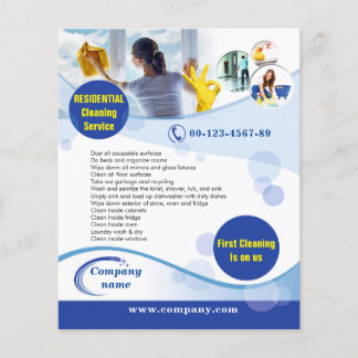 Flyer voor schoonmaakdienst