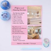 Flyer voor Schoonmaakdiensten | Bewerkbare Huishou (Enkel)