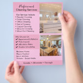Flyer voor Schoonmaakdiensten | Bewerkbare Huishou (Hand)