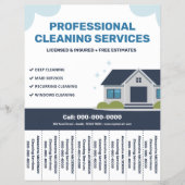 Flyer voor schoonmaakdiensten met afscheurbare tab (Voorkant)