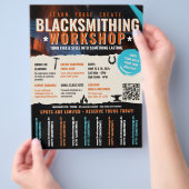 Flyer voor smederij-workshop Flyer puur (Hand)