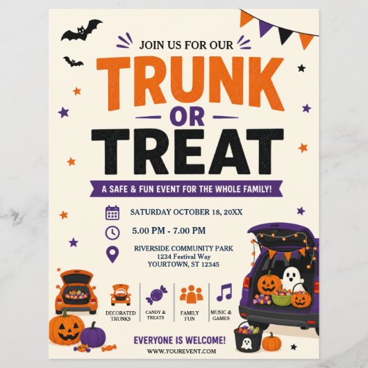 Flyer voor Trunk or Treat (Voorkant)