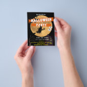 Flyer voor uitnodiging voor budget Halloween-feest (Hand)