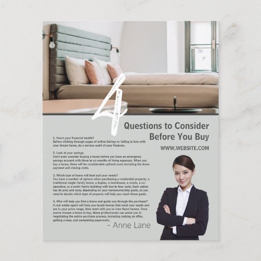 Flyer voor vastgoedmakelaar (Achterkant)