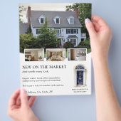 Flyer voor vastgoedmakelaar met waterverf thema (Hand)