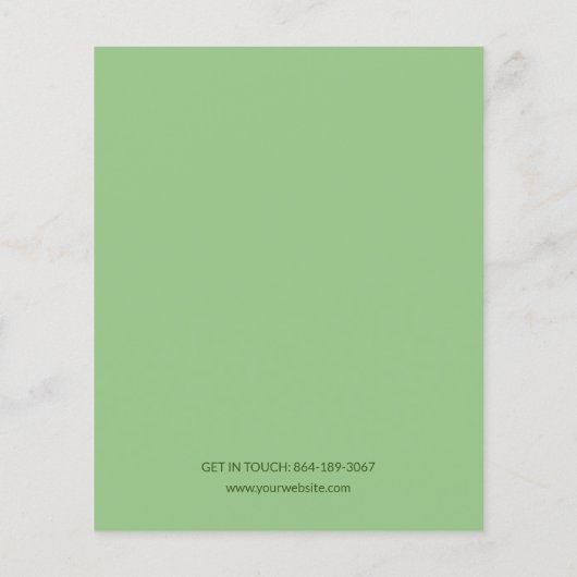 Flyer voor wasservices voor auto's (Achterkant)